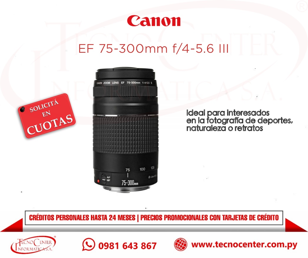 Lente Canon EF 75-300mm F/4-5.6 III